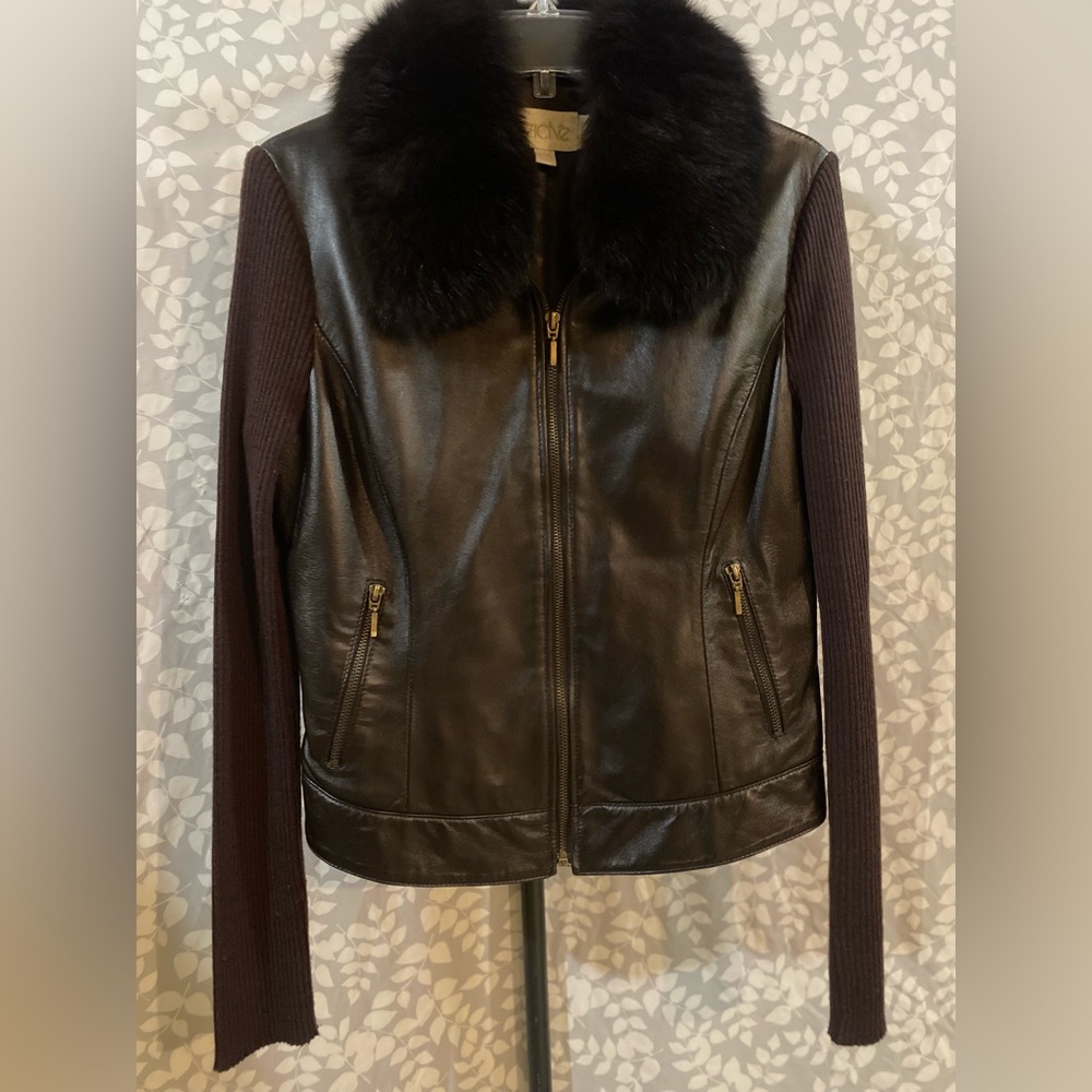 Cashe Leather Bomber Jacket